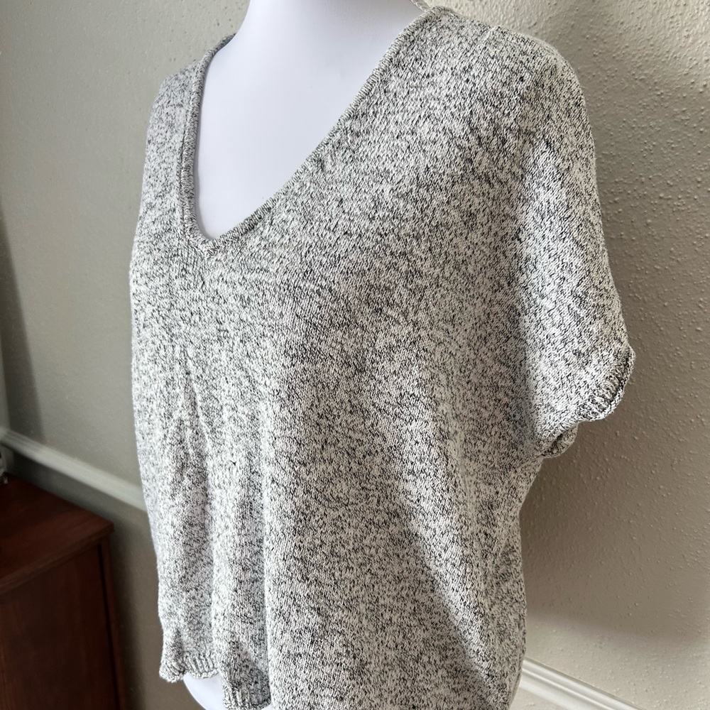 Madewell Marled Gray Knit Sweater Top Oversized Small - Picture 2 of 8